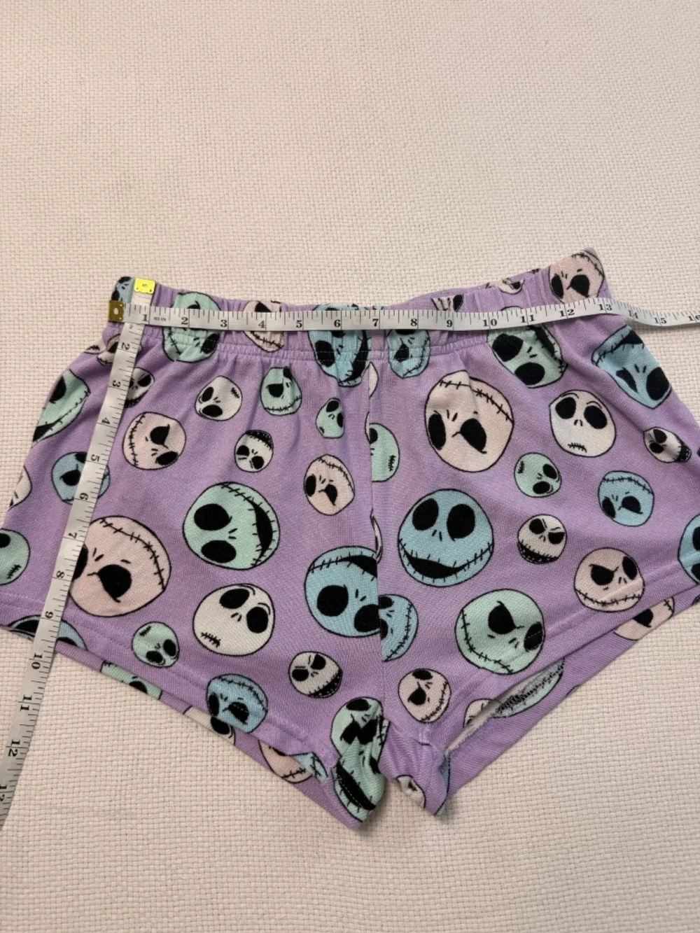 Disney Nightmare Before Christmas Jack Skellington Pajama Lounge Shorts XS Purpl
